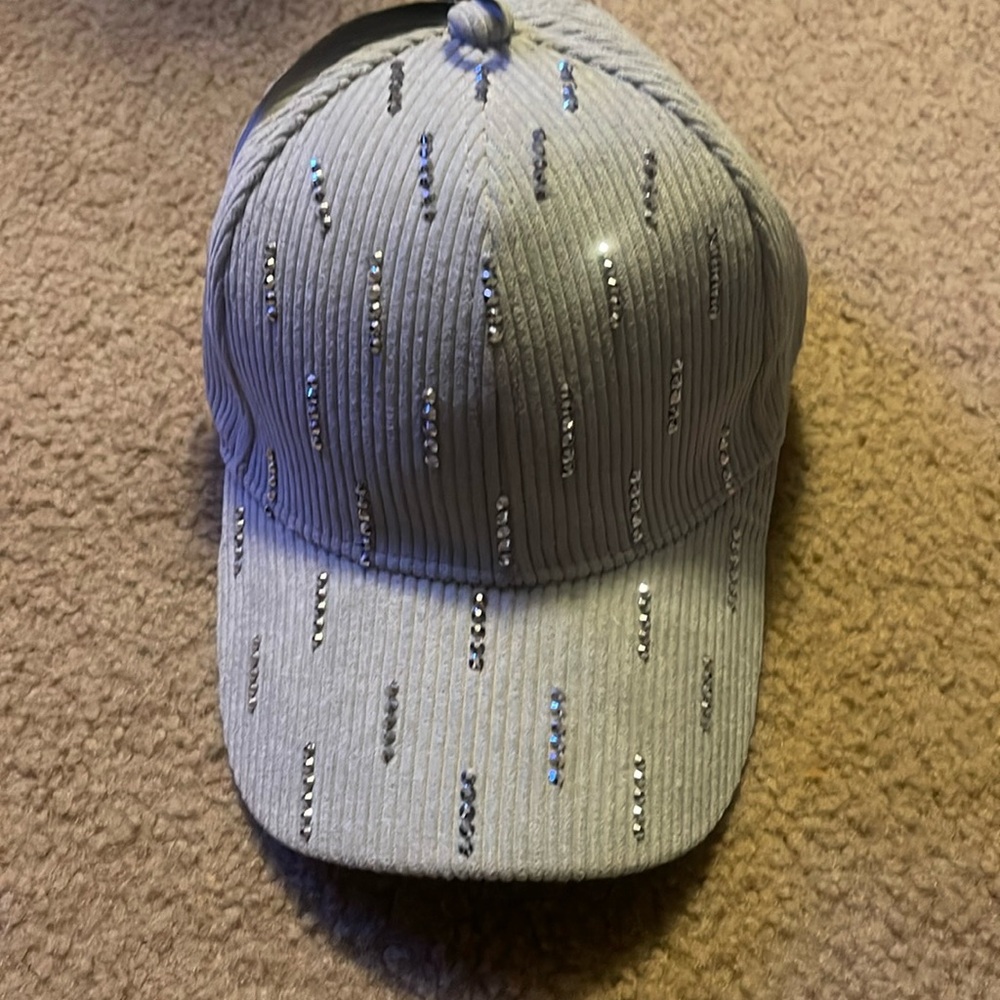 Corduroy bedazzled sparkle women’s hat cap